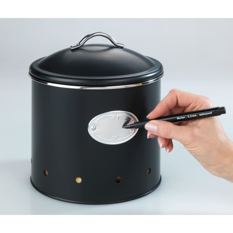 WENKO storage container Nero, airtight container, waterproof, made of lacquered