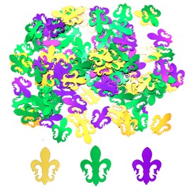 MFUOE Mardi Gras Party Decorations Confetti Gold Purple Green Plastic Sequin Party Supplies Favors Table Decor for Carnival Theme Party(15gram)
