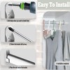 Taiyyi Clothes Rail Holder with Screws Metal Oval Clothes Rail