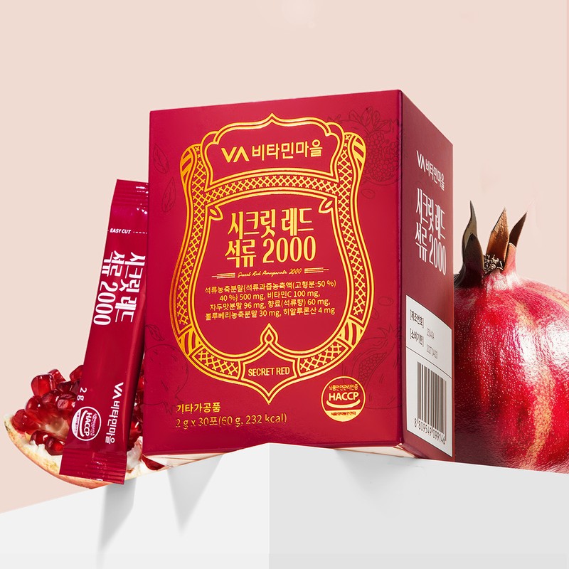Vitamin Village Secret Red Pomegranate 2000 30 packets, 1 pack