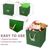 SYYOFUE Fabric Cube Storage Bins Green Storage Boxes Set 13x13x13