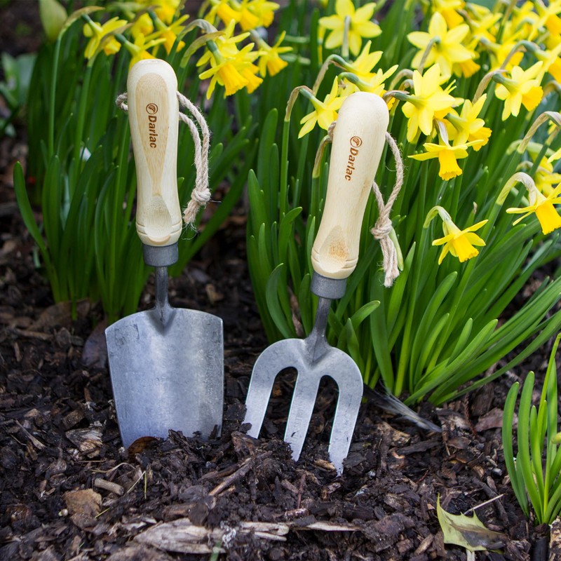 Darlac Garden Hand Fork - Garden Fork with Bamboo Handle