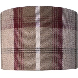 Mulberry Balmoral Tartan Check Lampshade (30 cm Diameter x 21 cm High Ceiling Pendant)