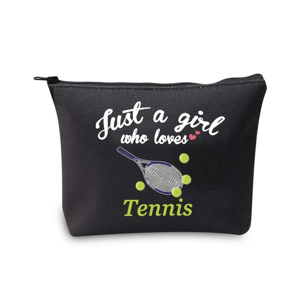 Tennis Makeup Bag Girls Tennis Player Gifts Only A Girl Who Loves Tennis Racket Cosmetic Bags Small Travel Bags, Girls' Tennis Bag