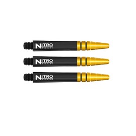 RED DRAGON Nitrotech Intermediate Black and Gold Dart Stems - 2 Sets per Pack (6 Stems in Total)