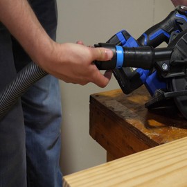 Cen-Tec Systems Assembled Quick Click Dust Separator and 5 Gallon Locking Collection Bin with Caster Dolly and Power Tool Adapter Set with 30 Ft. Hose