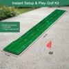 Chriiena Golf Putting Game Mat, Indoor Putting Green Set for