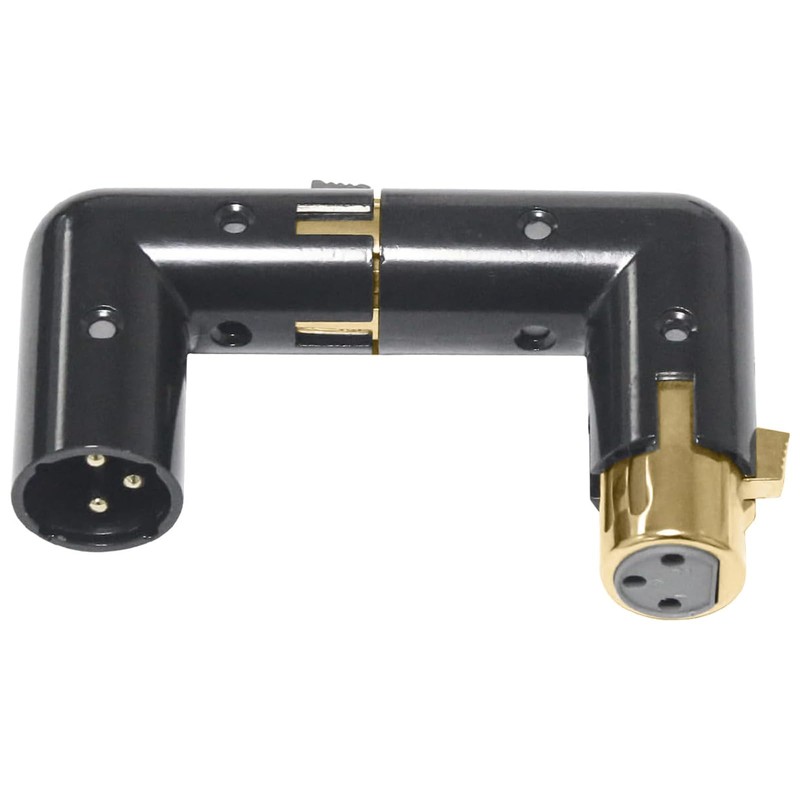 MAD OWL 3-Pin XLR 90 Degree Adapter, Adjustable Male to