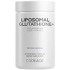 Codeage Liposomal Glutathione+ Supplement - 1000 mg Reduced L-Glutathione Pills, Vitamin C Ascorbic Acid, CoQ10 - Liposomal Delivery - Skin & Antioxidant Support - Non-GMO - 120 Capsules