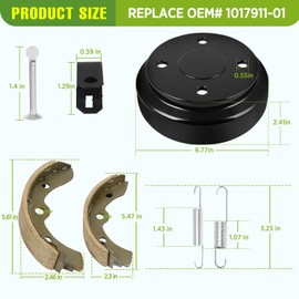 Golf Cart Brake Repair Kit, Fit for Club Car DS 1995-Up and Precedent 2004-Up Gas & Electric models, Replaces OEM# 1017911-01, 1018232-01