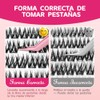 SASHA Pestañas Postizas Autoadhesivas Sin Pegamento, 96 Piezas Pestañas Postizas