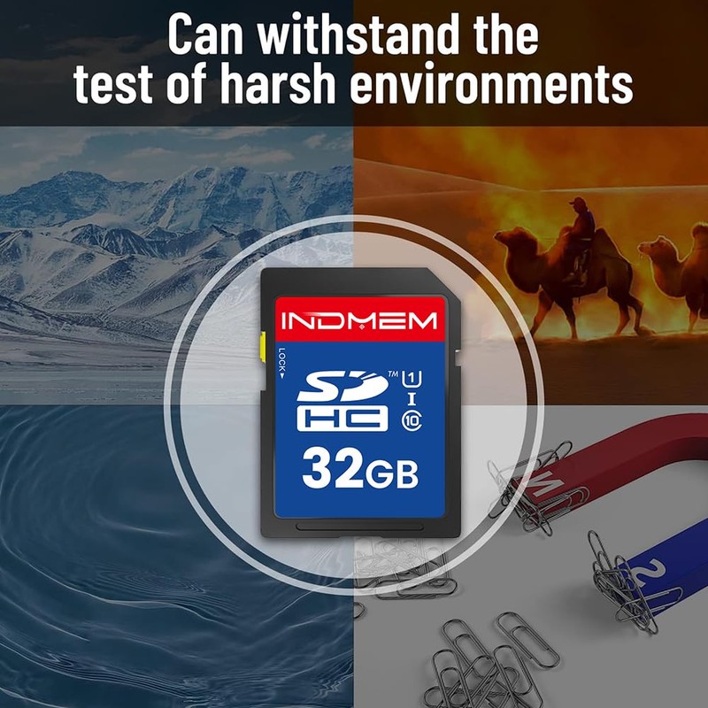 32GB SD Card, C10 SDHC UHS-I Memory Cards U1 Class