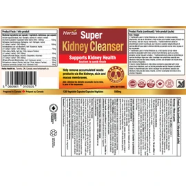 Herba Kidney Cleanse Supplement – 120 Capsules | 8 Herbal Ingredients | Astragalus Root, Uva Ursi, Burdock, Juniper Berry, Nettle Leaf, Ginger, and More | Kidney Cleanser | Product of Canada