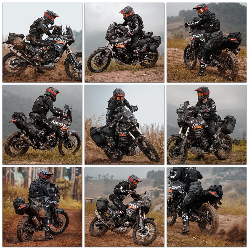 Rhinowalk Motorcycle Saddlebags 18L(9L*2) Waterproof Motorbike Side Bags, Travel Luggage