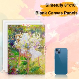 8 Pack 8x10 Inch Canvases for Painting, Blank Canvas Boards for Painting-Gesso Primed Acid-Free 100% Cotton Canvas Panels for Acrylics Oil Watercolor Tempera Paints