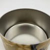 野口熊太郎茶園 Japanese Tea Canister Tin Golden Pattern/Double Lid/Japanese Washi Paper