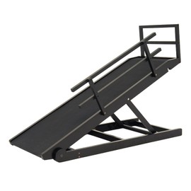 Dog Ramp for Bed, Dog Stairs for Small and Large Dogs, Portable Dog Steps for Bed, Couch, Car, Adjustable Folding Pet Ramp, Upgrade Rubber Pet Steps, Supports up to 210 lbs (Medium-Black)