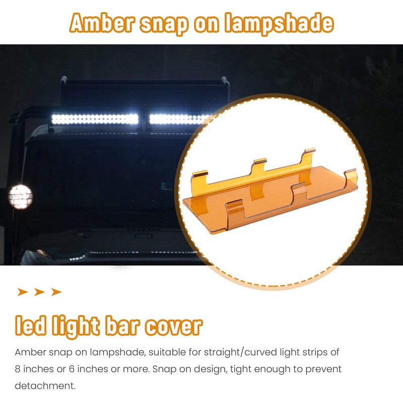20 Inch Amber Snap on Lens Cover 6 Inch +