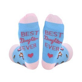 Birthday Gifts for Daughter from Dad Mom Best Daughter Ever Socks for Girls Women Christmas Holiday Presents for Stepdaughter Daughter-in-law Gift