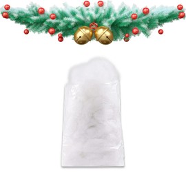 Artificial Snow Decoration, Artificial Christmas Decoration, White Fibre Decorative Snow, Artificial Snow for Crafts, Fluffy Cotton Snow for Christmas Village, Craft Wadding / Christmas Tree, Indoor