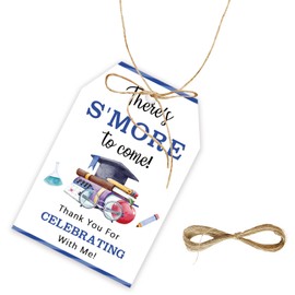 50pcs Teacher Thank You Tags, Teacher Appreciation Gift Tag with String for Party, Teacher Appreciation Week Favor Tags, Blue Back to School Gifts for Teachers