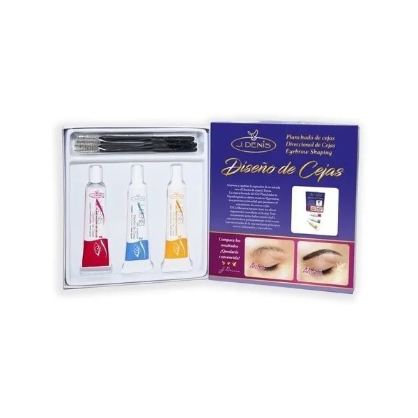 Kit Diseño De Cejas Y Planchado Profesional J Denis® Color