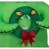 Christmas Inflatable Green Oogie Boogie Holding Monster Wreath 5 Foot