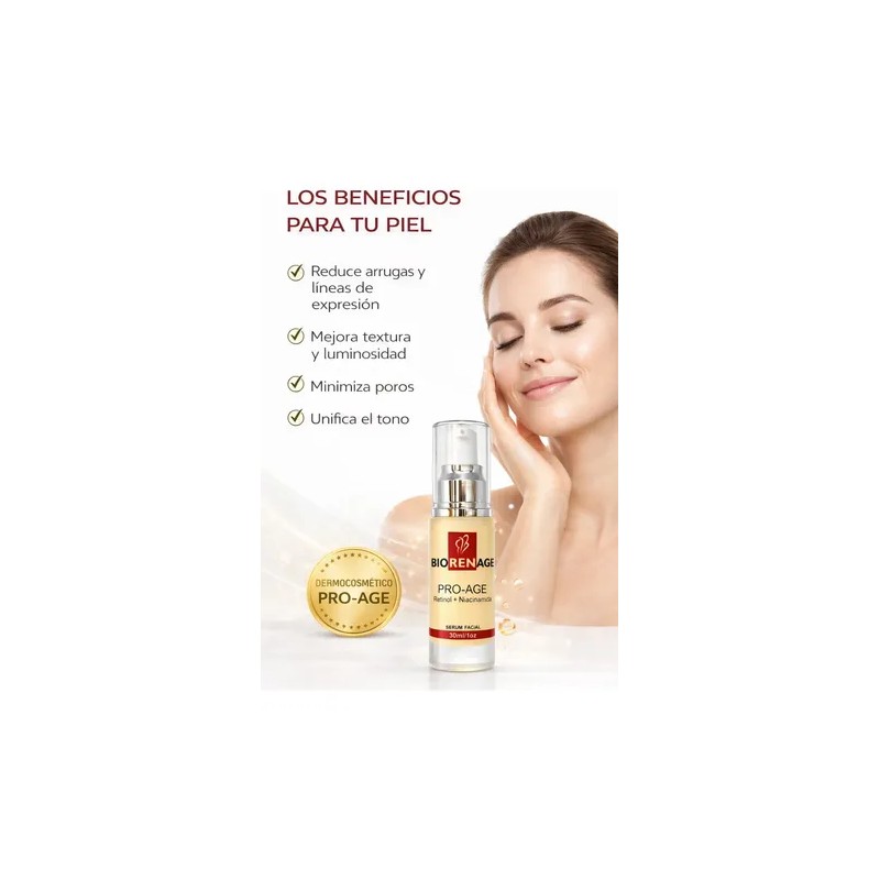 Serum Facial Retinol Niacinamida Antiedad Luminosidad 30ml
