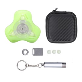 Triangle Fingertip Rotation Toy Resin Metal Glow in Night Anxiety Relief Stress Reducer ADHD Bearing Rotation Toy with Ultraviolet Light