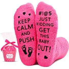 HAPPYPOP Expecting Mother's Day Gifts - Pregnancy Socks for Pregnant Women, First Time Moms Friends Sisters, Labor and Delivery Socks