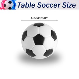 RAYNA GAMES Pack of 12 Football Balls, Regular Size Table Football, Table Football, 36 mm Table Football Replacement Balls for Adults, Children, Football Table Game - Black