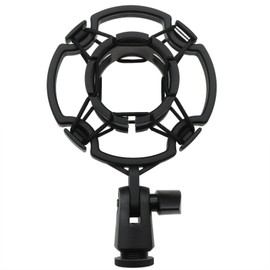HLGHLG Universal Microphone Shock Mount for 42-46mm Mics, Professional Anti-Vibration Holder with 3/8" or M16 Thread, Compatible with Studio Condenser Microphone for Recording, Podcasting, Streaming