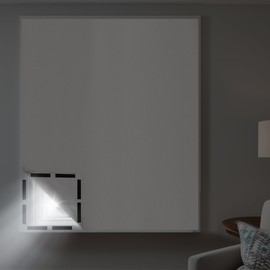 100% Blackout Magnetic Hook & Loop Portable Curtain, Temporary No-Drill Thermal Insulated Cuttable Shades for Travel/Bedroom/Baby Window Cover, White, 57” W x 40”H