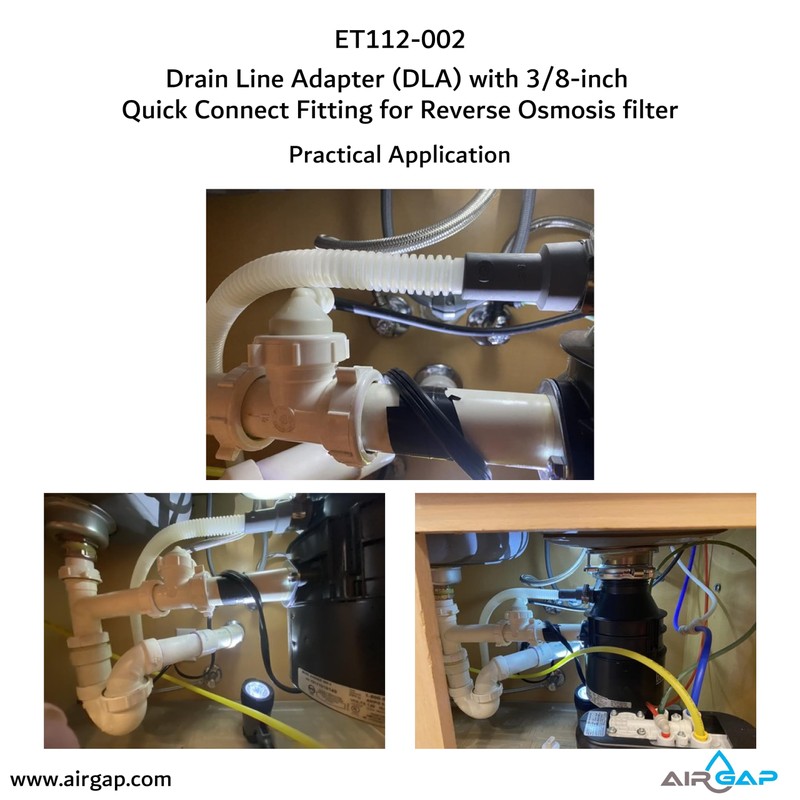 Drain Line Adapter (DLA) with 3/8-inch Quick Connect Fitting for
