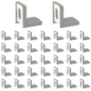 40 PCS L Shape Right Angle Corner Brackets,Shelf Bracket,Plastic Ourside