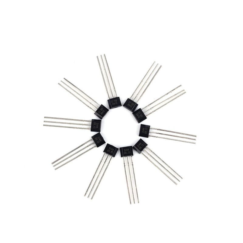 10Pcs 3 Pins Hall Effect Sensor Transistor Three-pin Sip Magnetic