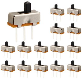 Jersvimc 100Pcs 3mm Micro Switches Mini Silde Switch - 1p2t 2 Position, SPDT Switch High Knob Vertical Toggle Switches for Breadboard(SS12D00)