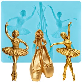 Ballet Dancer Silicone Mold Ballet Shoes Fondant Chocolate Molds