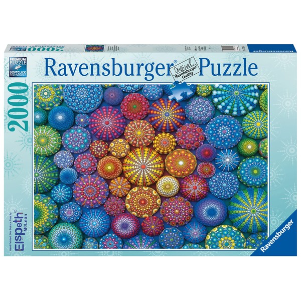Ravensburger Radiating Rainbow Mandalas 2000 Piece Jigsaw Puzzle for Adults