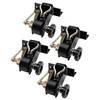 Ladder Rack Ratchet Straps with J-Hook (4 PCS), 1.4" Black