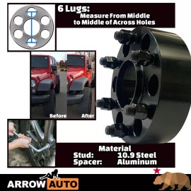 Arrow 4x 2" 6x135mm Hub Centric Adapter Spacer Fit 04-14 F150 & 03-14 Navigator