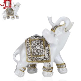 Wealth Elephant Statue Sculpture Elephant Statue, Feng Shui Lucky Elephant Figures, Wealth Elephant Statue, Main Decoration, Feng Shui Decoration, Decorative Elephant Sculpture for Home Office