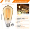 MAXvolador 12-Pack Dimmable Vintage LED Edison Bulb 60W Equivalent, 6W