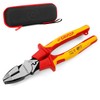 CRIPOP Insulated Linesmen's Pliers with Tool Storage Case, 9 Inch