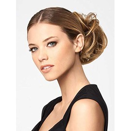 Modern Chignon Color R6 DARK CHOCOLATE - Hairdo Hairpieces Claw Clip Loose Hair Bun Tru2Life Heat Friendly Synthetic Soft Waves Bundle Maxwigs Hairloss Booklet