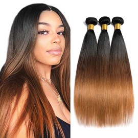 2CG T1B/4/30 Straight Hair Extensions 16 18 20 inch