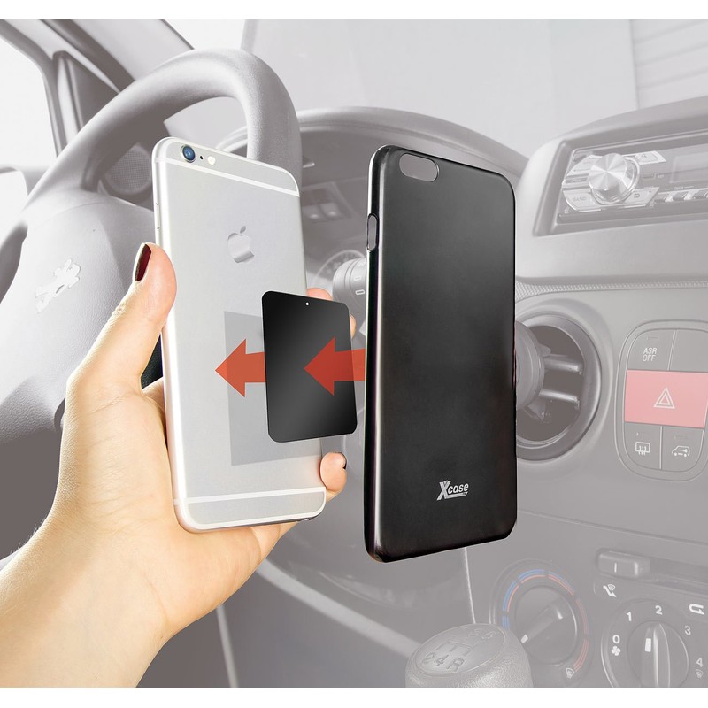 Callstel Handyhalterung Magnet: Mini-Kfz-Smartphone-Halterung für Lüftungsgitter, Halte-Magnet (Handyhalterung Auto Magnet,