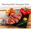 Telescopic Extendable Extending Fork 63cm Long Stainless Stee