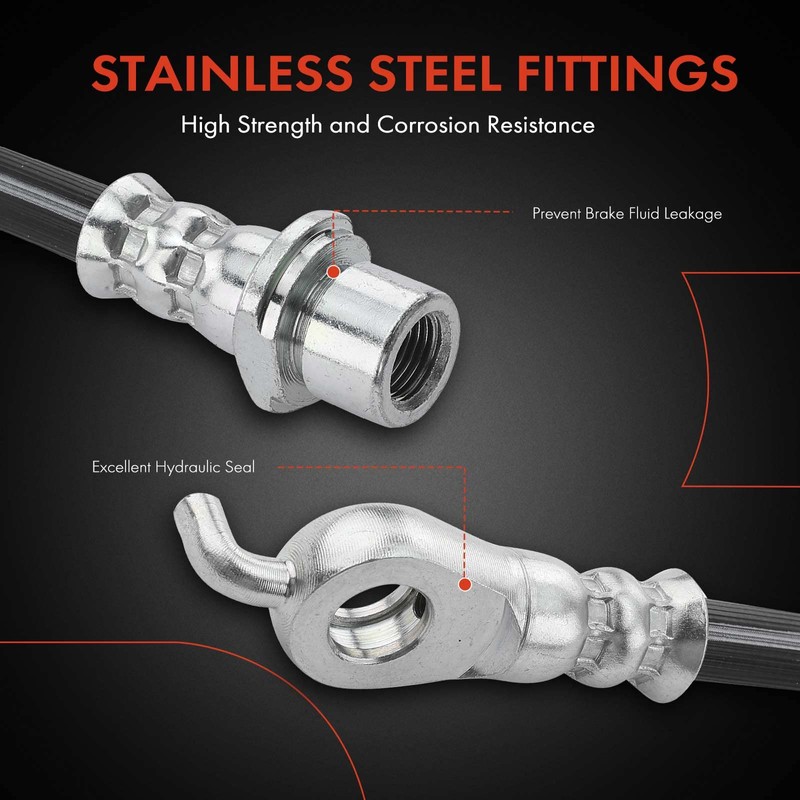 A-Premium Front Driver Brake Hydraulic Hose Compatible with Toyota and