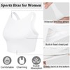 High Neck Longline Sports Bras for Women with Built in